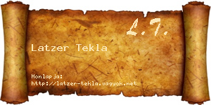 Latzer Tekla névjegykártya